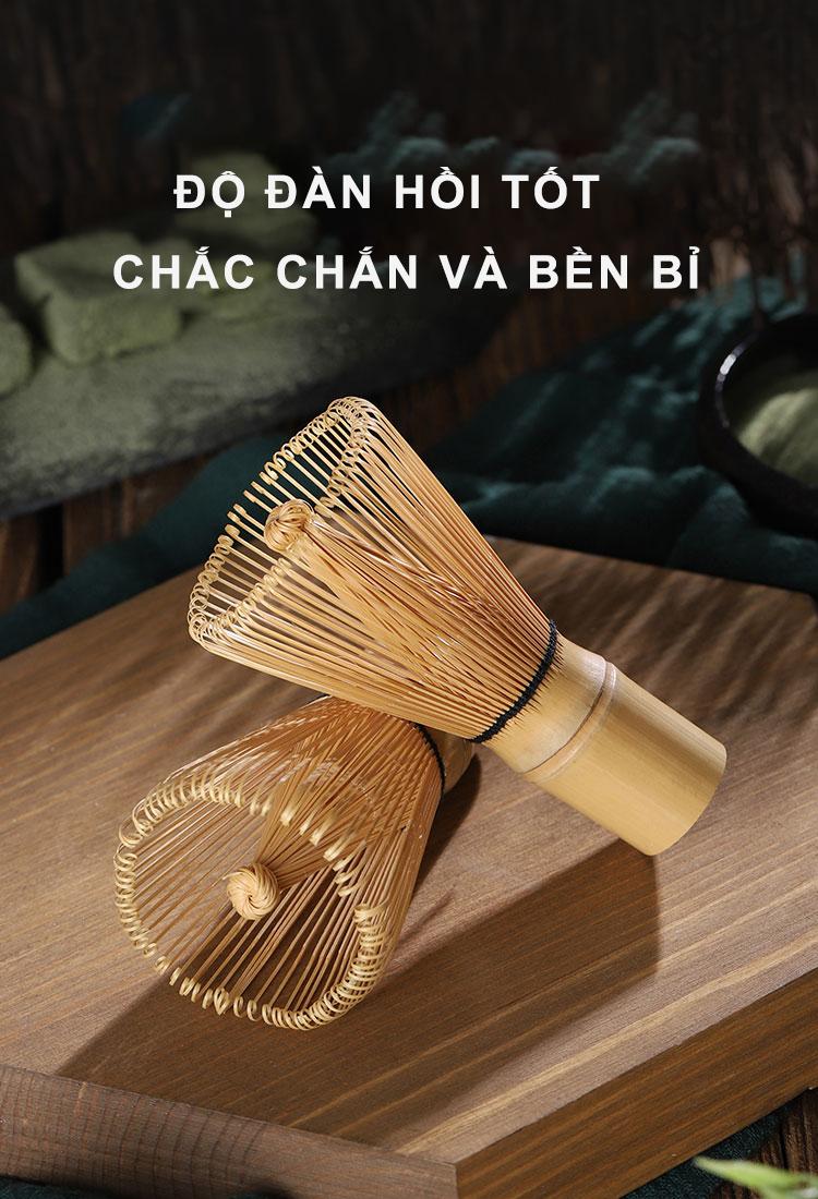Product Introduction of Chasen (chổi đánh matcha) chổi trà xanh Nhật Bản, chổi uống nước, làm bằng tre tự nhiên, dùng để pha trà hoặc trộn bột 13