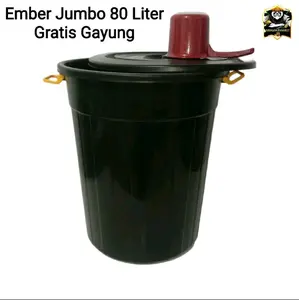 PROMO!! EMBER BESAR JUMBO 80LITER + TUTUP LEBIH BESAR DAN KUAT//BONUS GAYUNG MANDI