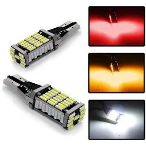 2 PCS Lampu LED Mundur Senja Dajjal T10 T15 W16W 4014-45 SMD Canbus 12V Lampu Senja Motor Mobil Sein Car Kendaraan