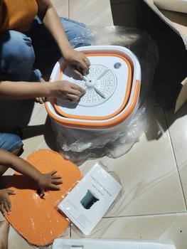 Product Review of SPEEDS Mesin Cuci Portabel Mesin Pengering Air Kecil Mini Washing Machine Dinamo Mesin Pencuci Pakaian 206-23 from D**🔥 0