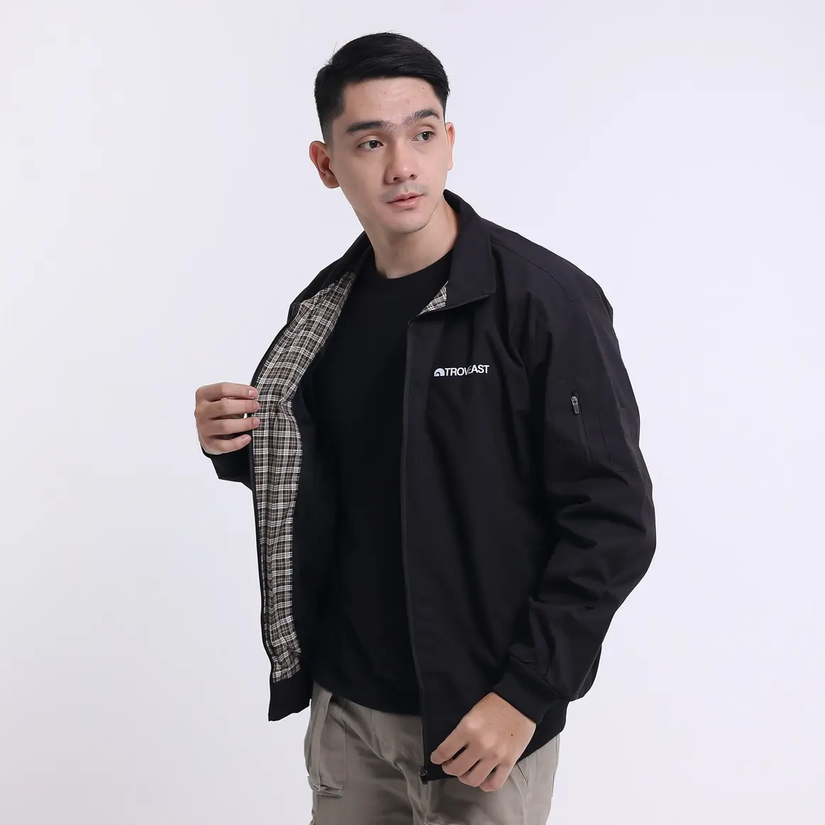 Troveast Jaket Bomber Casual Calista Series Outdoor Pria