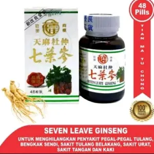 Obat Tradisional Chinese Herbal Tian Ma Pil Seven Leave Ginseng Tian Mu Tu Chung