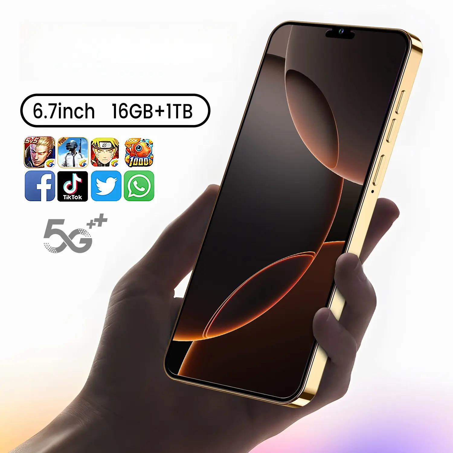 16  promax  Smartphone 4G | 16GB + 1TB Storage,  72+108MP High-Resolution Camera, Android 13 System, Enjoy Singapore Life to the Fullest! Cellphone