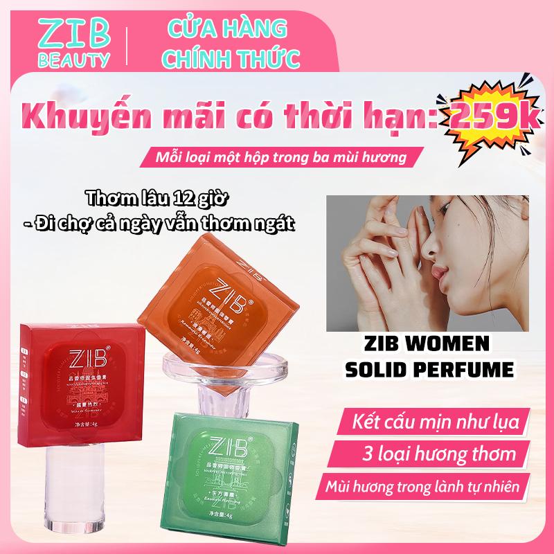 [Combo giàm giá 3 góil] Khử Mùi Trơn ZIB, Khử Mùi Cơ Thể, Đóng Gói Hộp Quà Tinh Tế Có Gương Trên Nắp Chăm Sóc Da,3 hương vị, 4g/hộp Nữ Women