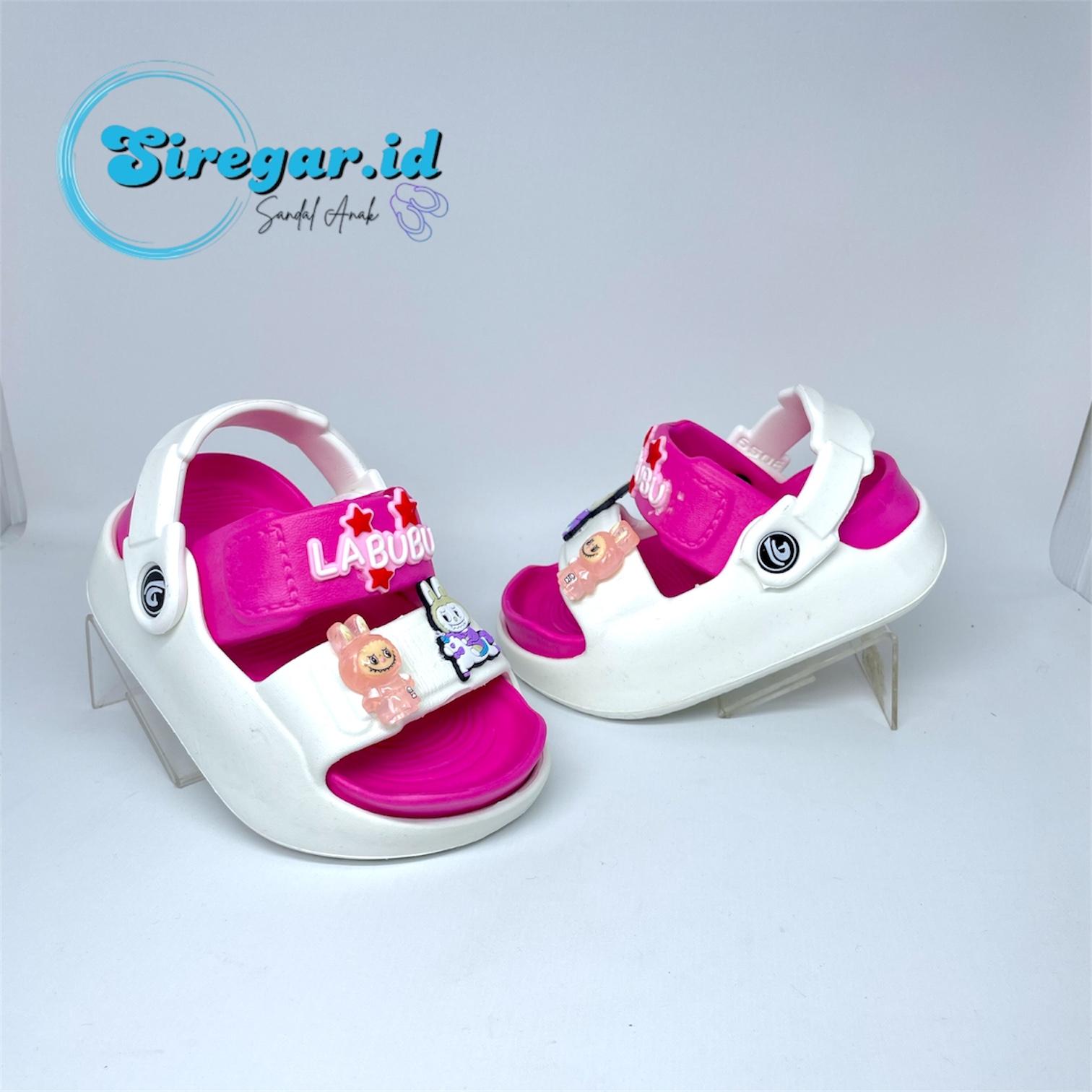 Sandal anak perempuan tali belakang karakter labubu 20-25