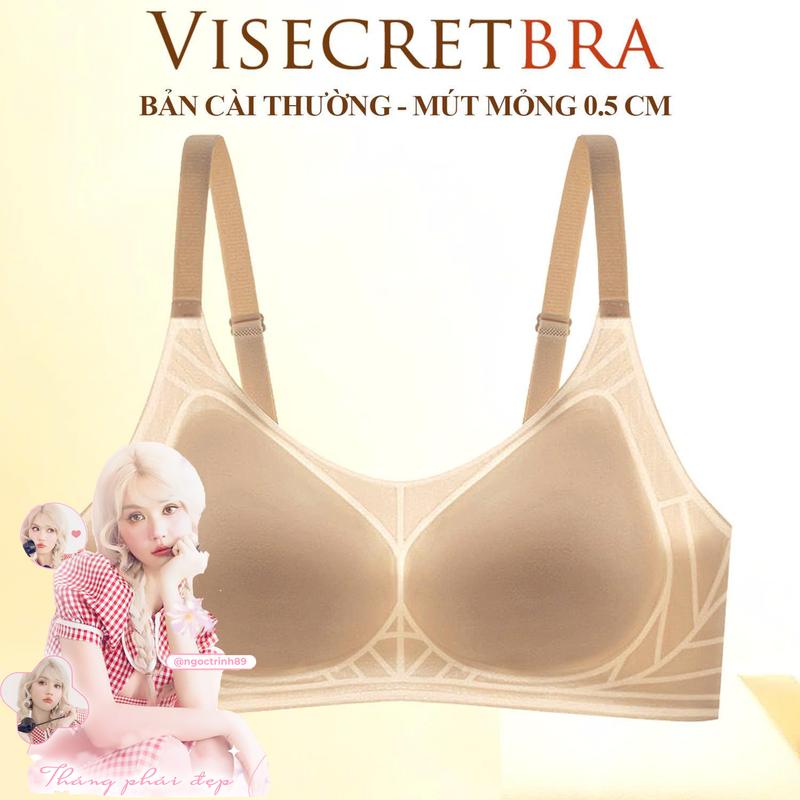 LIVE x Bản Cài Thường x Mút Mỏng 0.5cm Áo Lót Su Nữ Visecret Bra Nâng Vòng 1 Không Gọng Chất Su Lạnh Thoáng Mát Gom Quả Chống Xệ VN240964 Voi