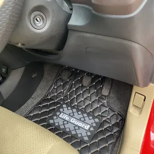 [Lifeguard Carpet] Lifeguard Universal Car Mats Leather 1set 5pcs - Karpet Mobil Lifeguard Universal Kulit Waterproof Premium