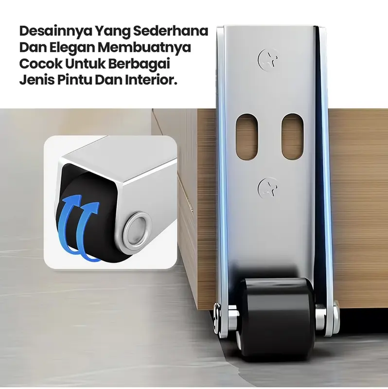 Roda Pintu Geser Universal / Roda Penopang Penahan Bawah Pintu Meja Portable Roller Sliding Door Bottom Wheel 4
