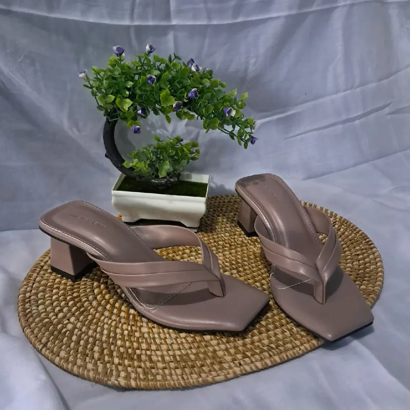 High heels wanita sandal hak tinggi 5cm simple model terbaru murah Kasual 5