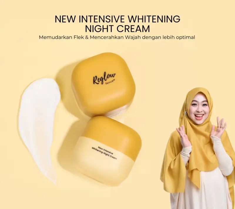 Reglow Skincare Paket 2 Item New Rejuvenating Intensive Day Cream dan Whitening Night Cream Krim Siang dan Malam Dr Shindy Original 8