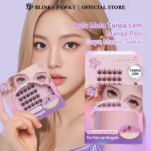 [live] BLINKY PAWKY  Bulu mata tempel tanpa lem Glue-free False Eyelashes Manga Peri Gaya Manis-Seksi,Iritasi tanpa lem,Anti-keringat & anti-air,Hapus Makeup Kilat,panjang 10-12mm,Eyelashes Extension Palsu