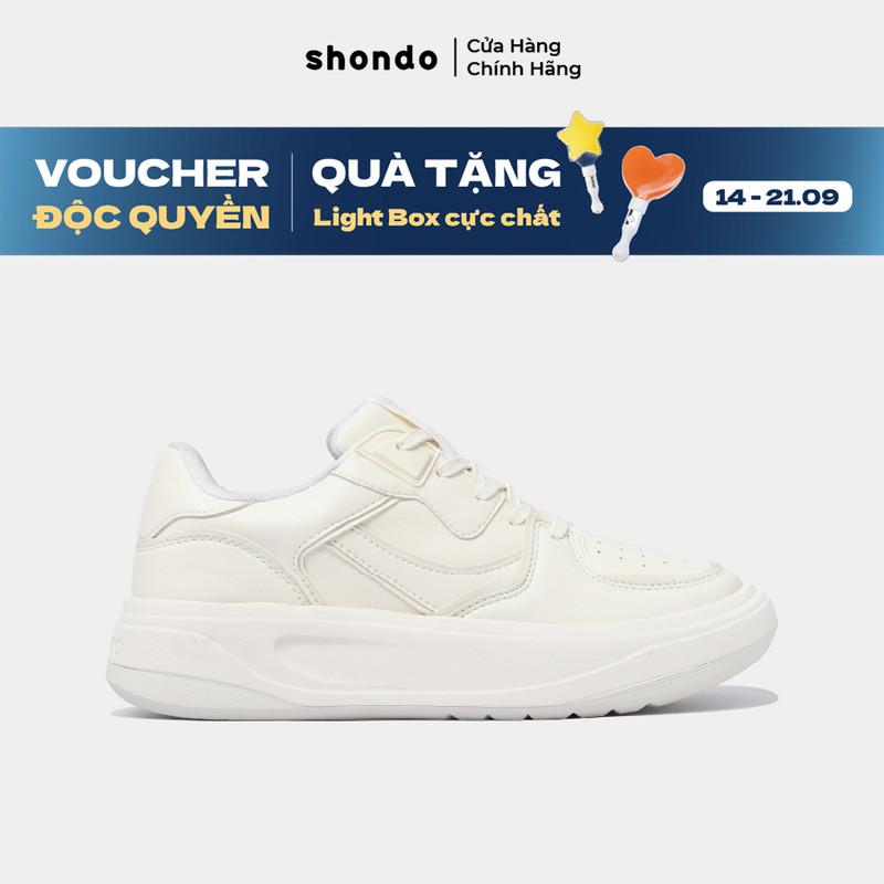   Nên tăng 1 size  Giày Sneaker Nam Nữ SHONDO Classic 2 Full Trắng Êm Thời Trang Thích Hợp Đi Làm Đi Học Chơi SND1000 
