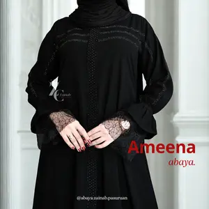 LAUNCING PAYDAY SEP [ AMEENA ABAYA ] black remaja by zainab collection