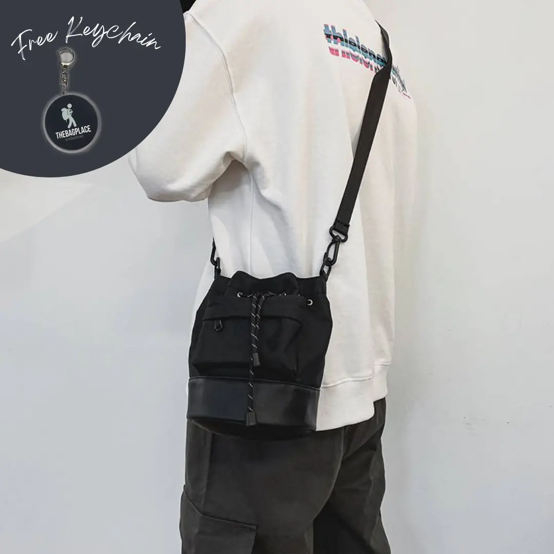 TheBagPlaceSG Nylon Bucket Bag Sling Bag