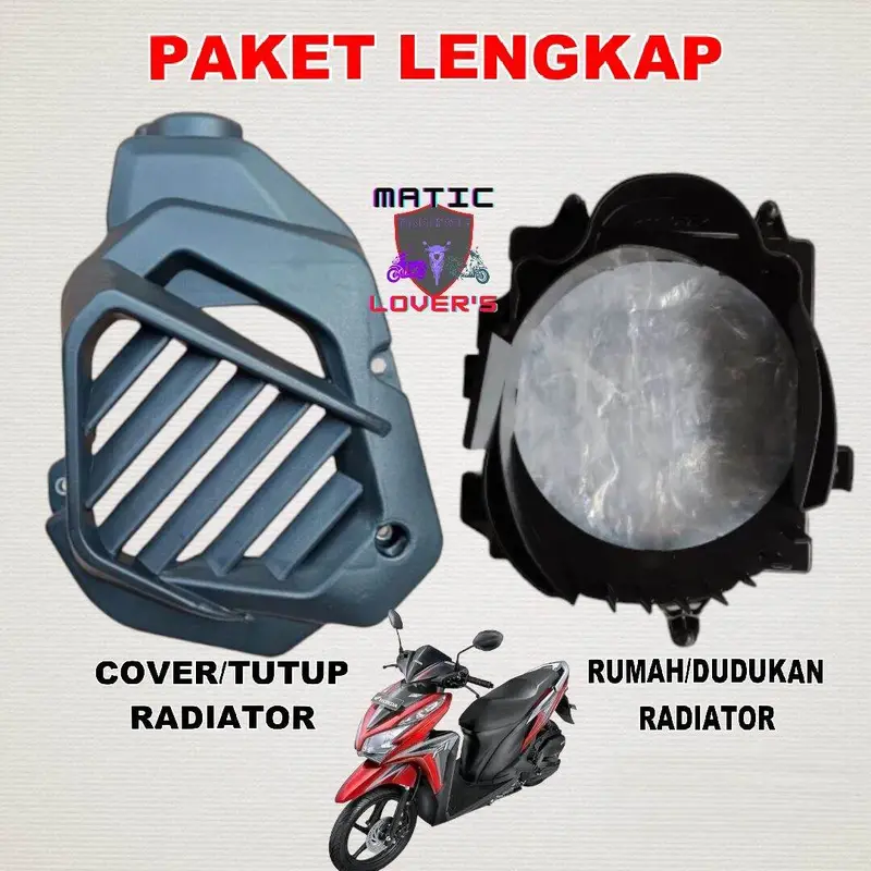 cover radiator tutup radiator dan dudukan radiator pelindung radiator vario techno 125 fi KZR old non original 0