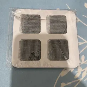 (12pcs 1paket) Stiker Penutup Lubang Toilet Filter Air Kamar Mandi 12pcs Serat Kaca Viscose 10x10cm Anti Serangga Kotoran Higienis