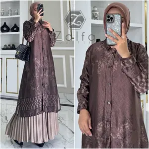 ARVILA long tunik by ZALFA OUTFIT / Long Tunik Motif Premium