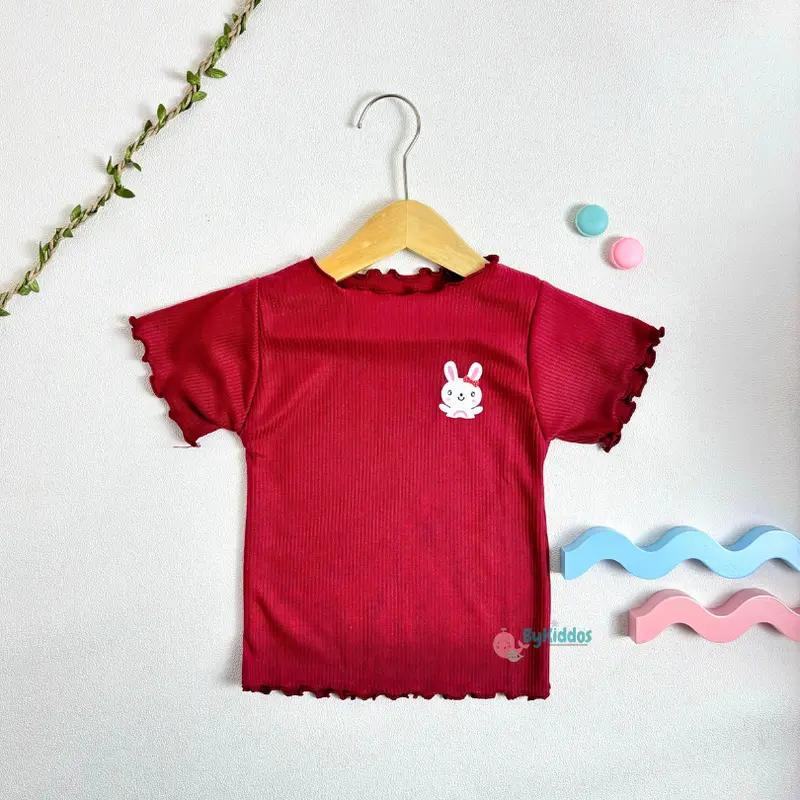Bykiddos - Atasan Kaos Lokal Anak Perempuan Lengan Pendek / T-Shirt Gaya Casual / Kaos Anak 7