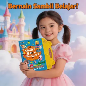 Buku Edukasi Bersuara Smart Book Anak 2 Bahasa Indonesia English 13 Materi Belajar Lengkap Hewan Biota Laut Buah Sayur Angka Huruf Hijaiyah Warna Bentuk Transportasi Dinosaurus Bagian Tubuh Alat Tulis Musik Profesi Tokoh