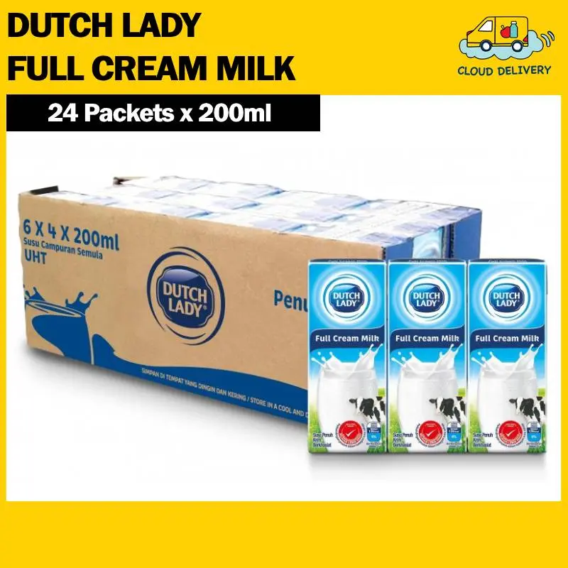Dutch Lady UHT - Full Cream Milk (24 x 200ml)
