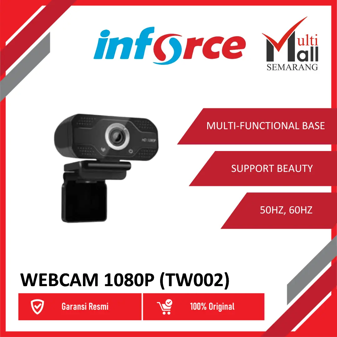 WEBCAM INFORCE 1080P WEB CAM BUILT IN MIC FULL HD