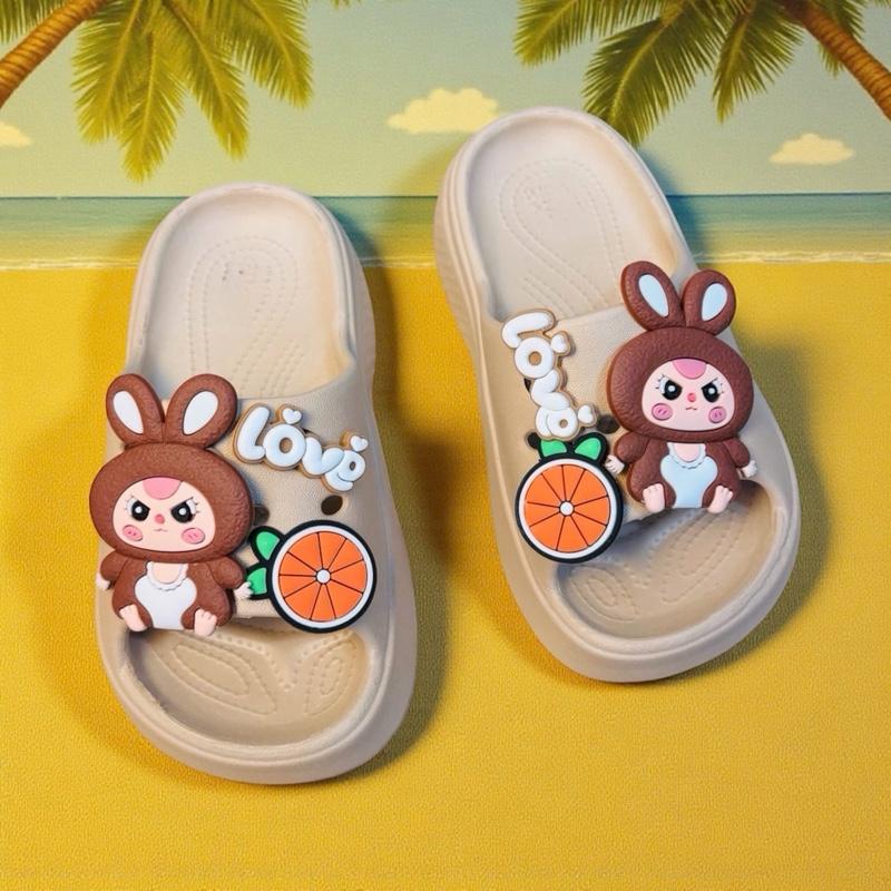  MUA 1 ĐÔI TẶNG THÊM 1 ĐÔI CÙNG MẪU KHÁC MÀU Dép Bánh Mì Cho Bé Gái Siêu Nhẹ Êm Chân Hình Thỏ Cho Bé Đi Học Hàng Ngày 