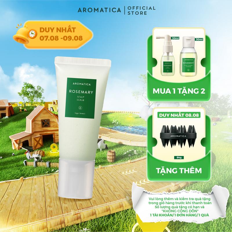 Tẩy Tế Bào Chết Dành Cho Da Đầu Aromatica Rosemary Sclap Scrub Hương Thảo 165g