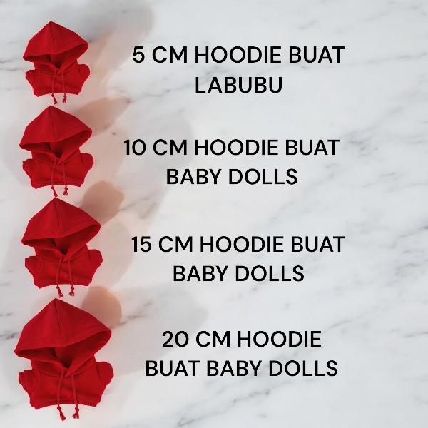 Hoodie L a B u B u Handmade untuk Boneka Kapas 15cm/20cm, Sweatshirt Outfit Fashion, Top untuk Boneka BJD 1/11 1/12 OB11, 10cm 15cm 20cm 0