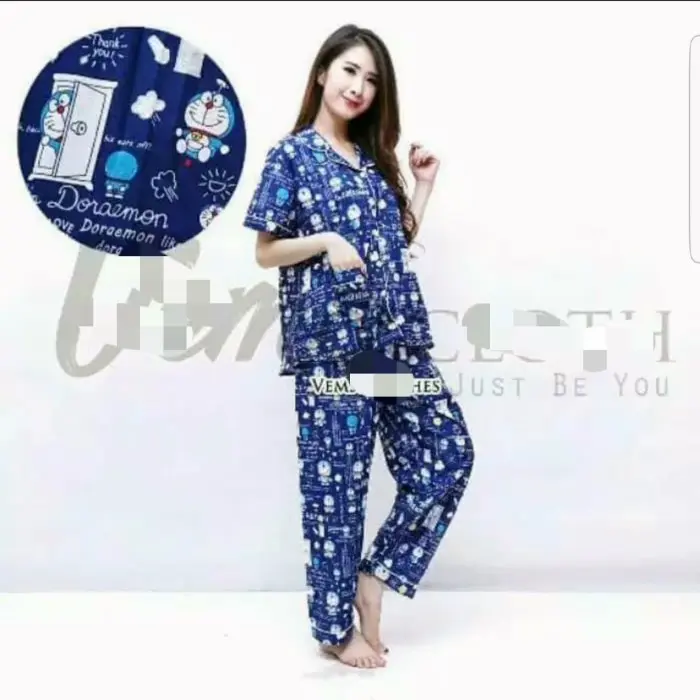 PIYAMA/BAJU TIDUR WANITA DEWASA CP/DORAEMON