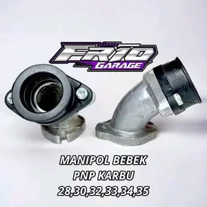 INTAKE MANIPOL MANIFOLD BEBEK MIRING MODEL SPR BPRO UNIVERSAL PNP KARBURATOR 28 30 32 34 33 35