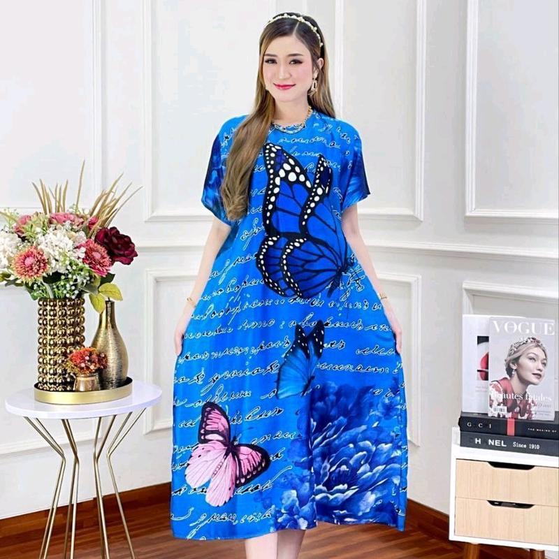 Paket Hemat 100 RB 3 Pcs Daster Busui Motif Kupu Dress Murah Casual Wanita 0