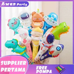 10pcs/30pcs/50pcs/Balon pentungan lucu/Labubu/Melody/Kuromi/Balon foil (50pcs)Free pompa