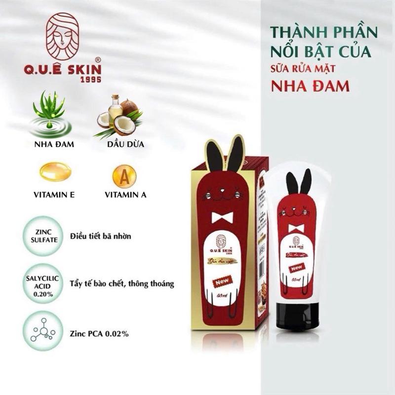 Vip Sữa Rửa Mặt Da dầu nhờn khô - Hỗ trợ Làm sạch bụi bẩn, dày sừng nang lông hỗ trợ Dầu Mụn (60ml) chất đặc mềm mịn Dành cho cả Nam và Nữ  Skincare chiết xuất nha đam