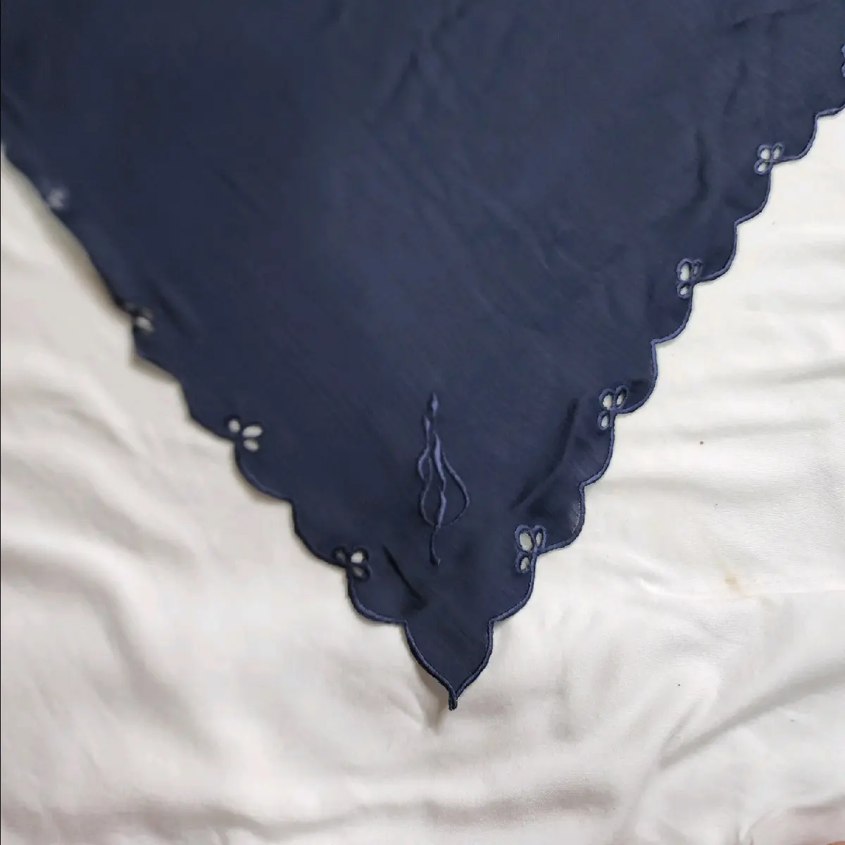 TRISCARF SATIN MATERIAL WITH EMBROIDERY DESIGN 9