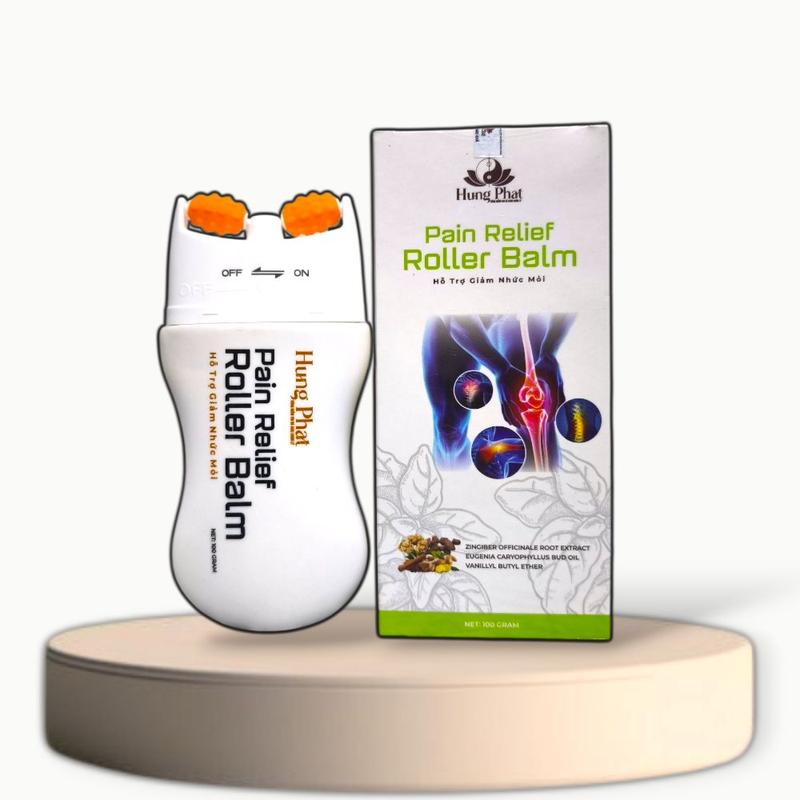 Hưng Phát Thanh lăn thảo dược 100gr - ấm cơ thư giãn mỗi tối - Chiết Xuất từ Gừng & Tần Quy - Đầu Lăn Massage 360° Tiện lợi Không Dính Tay - Hỗ trợ thư giãn cơ khớp
