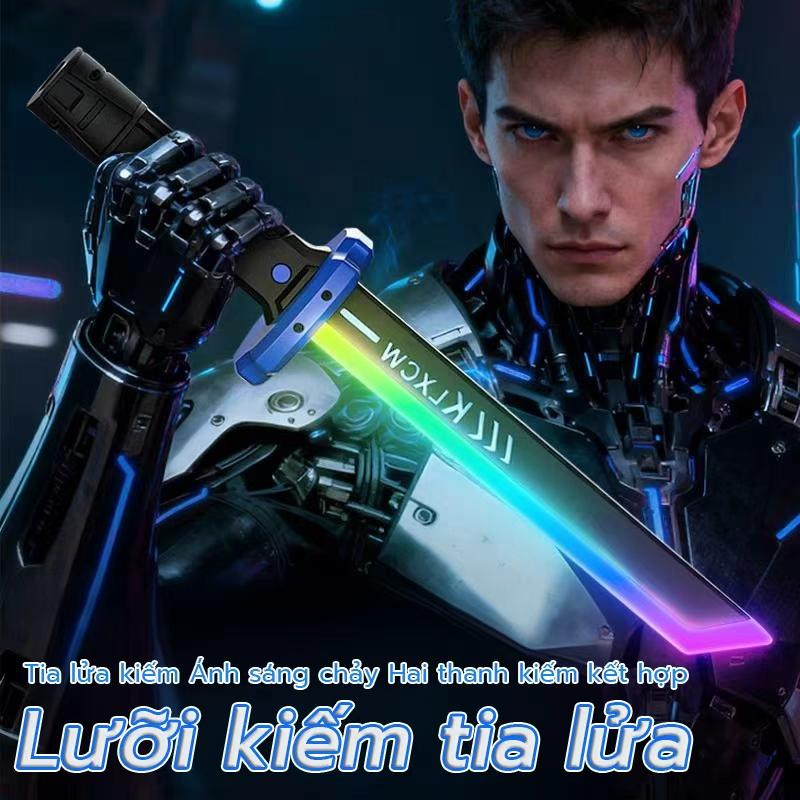 Quà Giáng sinh -Thanh Kiếm Phát Sáng Star Spark Glaive – Kiếm Lưỡi Dao Thức Tinh Với Hiệu Ứng Tia Lửa Huyền Bí Ánh Sáng Bảy Màu Nâng Cấp Nhận Thức Thị Giác Thời Lượng Pin Dài Lâu Và Kết Hợp Song Kiếm Đổi Mới Sức Mạnh Chiến Đấu Với Thiết Kế Số Hiện Đại