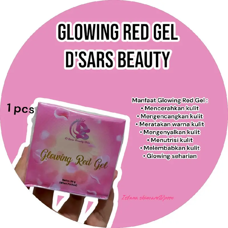 (eceran)GlOWING RED  GEL by D'sars BEAUTY skin.(1 pcs red gel ) untuk semua jenis kulit . berminyak berjerawat dan ber plek.bpom approve .dok.oky approve Mencerahkan Perawatan Pelembab 1