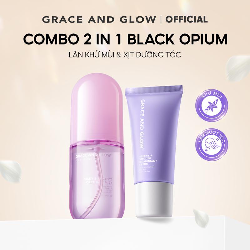  Combo Lăn khử mùi Xịt Tóc Grace and Glow 100ml + 50ml 