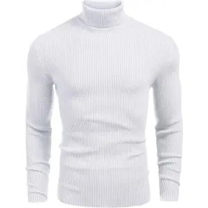 Sc - Kaos Turtleneck Lengan Panjang Polos Atasan Baju Leher Tinggi Pria Wanita Dewasa, Oblong Knitwear Kerah