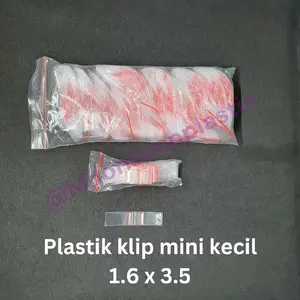 Klip plastik mini 1.6x3.5cm isi 1000lbr bisa COD