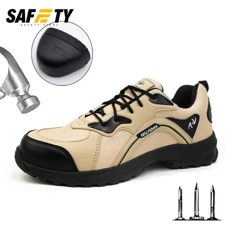Sepatu Safety Pria Ujung Besi Anti Selip Kerja Lapangan m065 webbing atletis sepatu  kantor 3