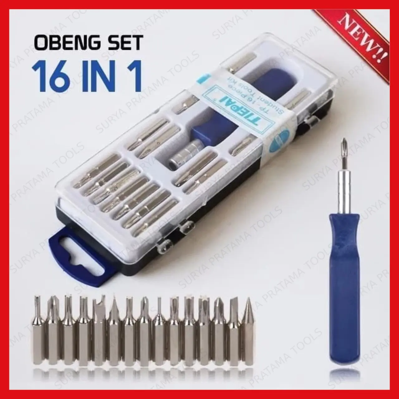 Obeng Set 16 in 1 Magnetic Mata Mini Obeng HP Laptop Komputer Screwdriver Hex 16in1 Multifungsi