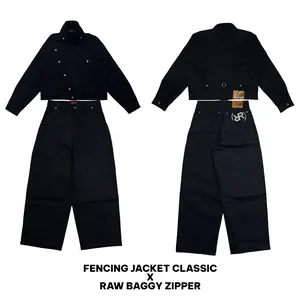 Raw Denim Oneset 14oz Fencing Jacket Boxy & Baggy Pants | ANKOKU Series – REDFACE WORLD