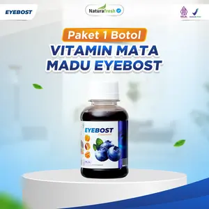 Eyebost Paket 1 Botol - Vitamin Kesehatan Mata Bantu Masalah Mata Minus/Plus/Lelah/Berair DLL Lens Soflens suplemen vitamin herbal
