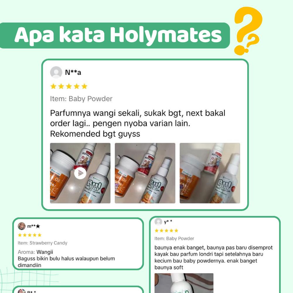 Holycat Parfum Kucing Authentic BUL-BUL Aman Terjilat Non Alkohol Wangi Sepanjang Hari 60 ML