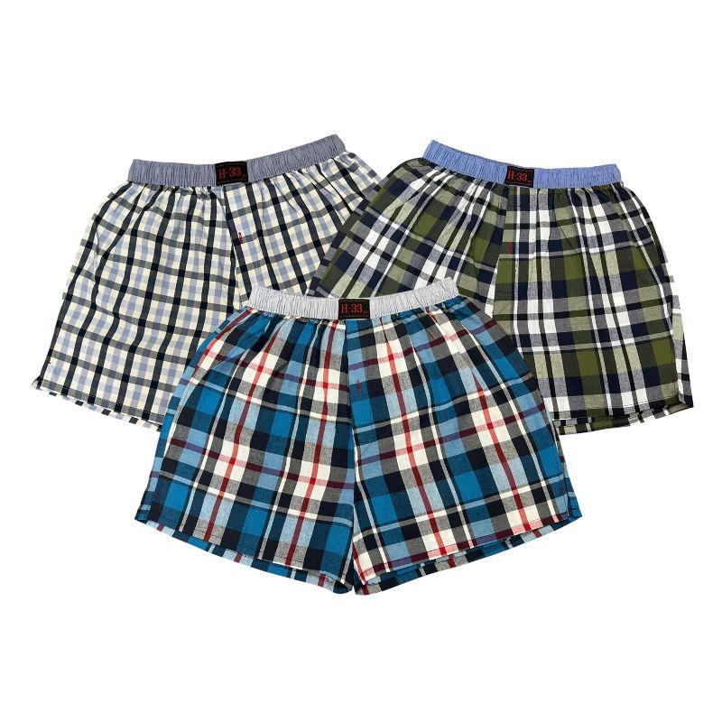  Combo 3 quần ngủ nam H33 hoạ tiết caro Kate Cotton thoải mái dễ chịu mặc ngủ mặc ở nhà mặc đi biển Hàng Loại 1  
