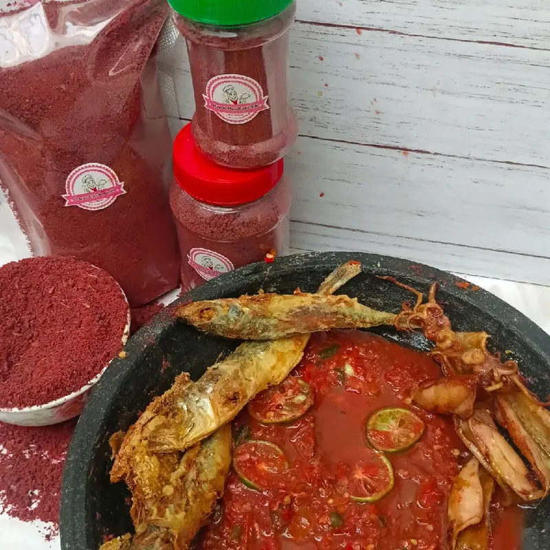 terasi merah tabur asli garut 200gr viral Cemilan Udang Asin 7
