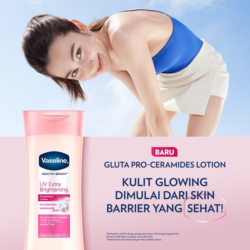 Vaseline Healthy Bright HAND BODY LOTION UV Extra Bright with Sunscreens&Niacinamide 400ml 2