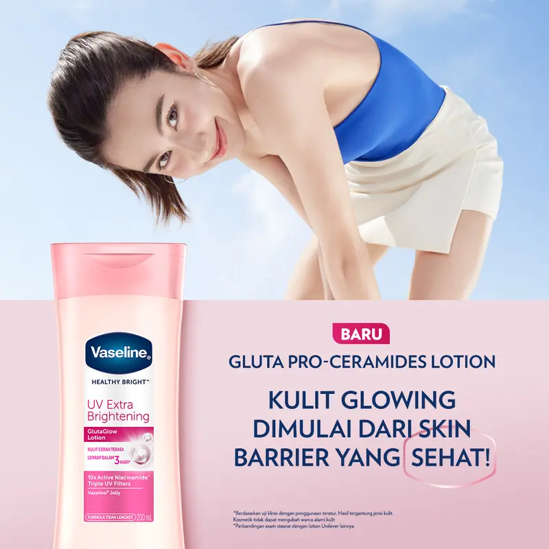 Vaseline Healthy Bright HAND BODY LOTION UV Extra Bright with Sunscreens&Niacinamide 400ml 2