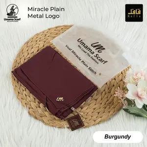 Hijab Polos Voal Miracle JAHIT POUCH Metal Logo (Um) Diamond By UmamaScarf